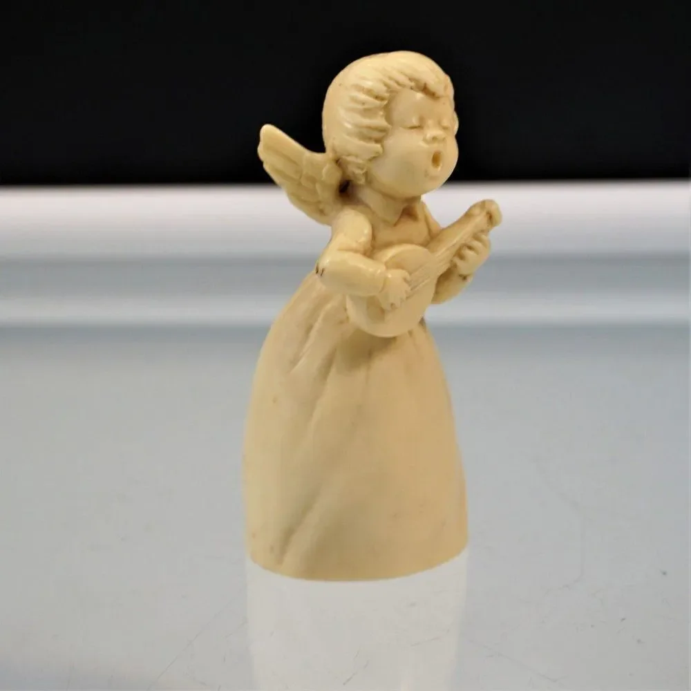Vintage Musical Angel A Santini Classic Figure Made In Italy Sculpted Marble